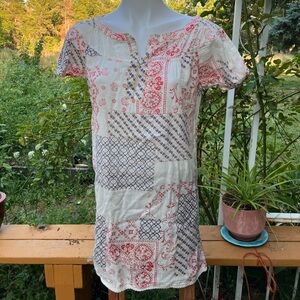 Genison Style lightweight Bohemian tunic block print  Dress small